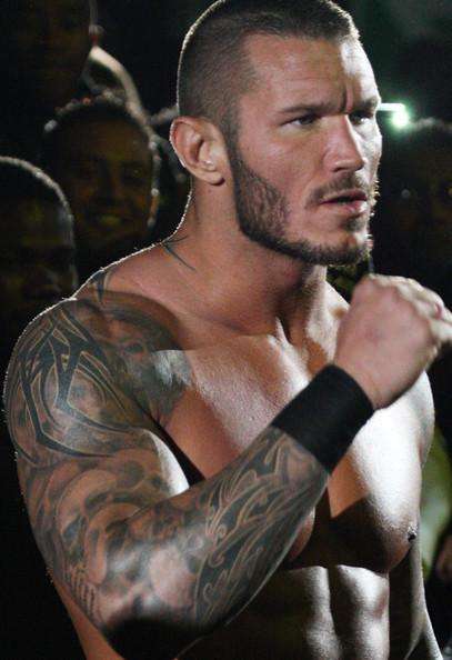 Randy Orton Tattoos Design Pictures Back, Skull Sleeve, Right Arm